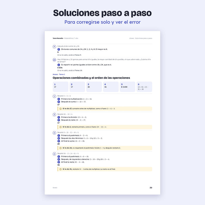 Soluciones paso a paso