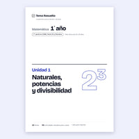 1er año (7mo CABA) · Unidad 1: Naturales y divisibilidad – Portada