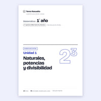 1er año (7mo CABA) · Unidad 1: Ejercicios extra – Portada
