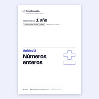 1er año (7mo CABA) · Unidad 2: Enteros – Portada