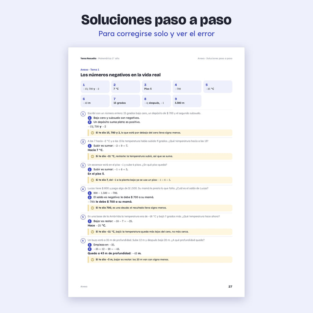 1er año (7mo CABA) · Unidad 2: Ejercicios extra – Soluciones paso a paso