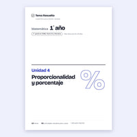 1er año (7mo CABA) · Unidad 4: Proporcionalidad – Portada