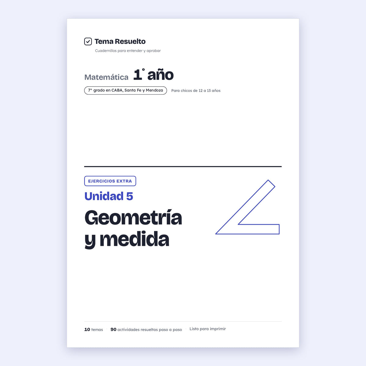 1er año (7mo CABA) · Unidad 5: Ejercicios extra – Portada