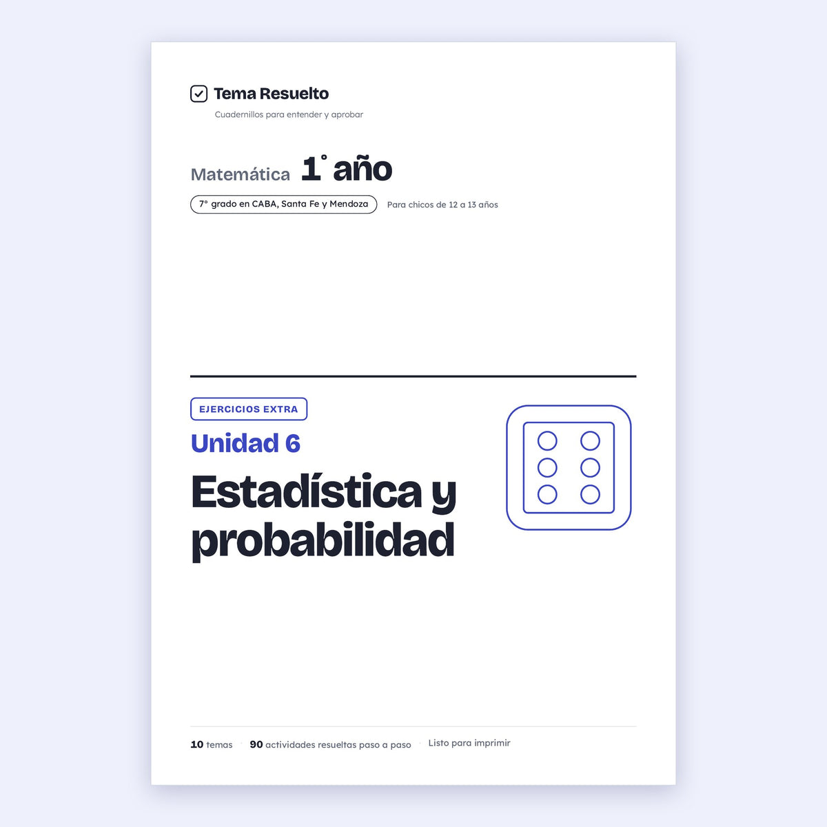 1er año (7mo CABA) · Unidad 6: Ejercicios extra – Portada