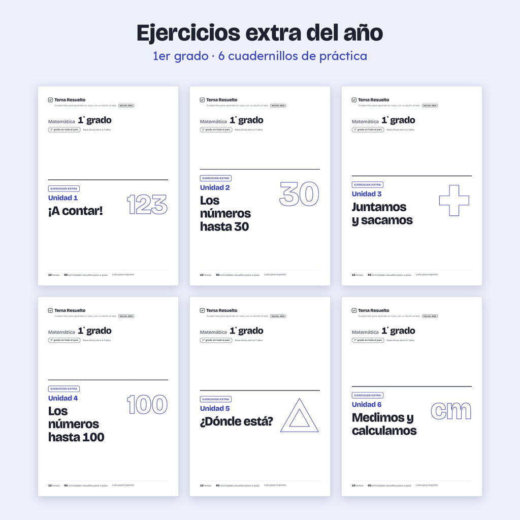 1er grado · Ejercicios extra del año