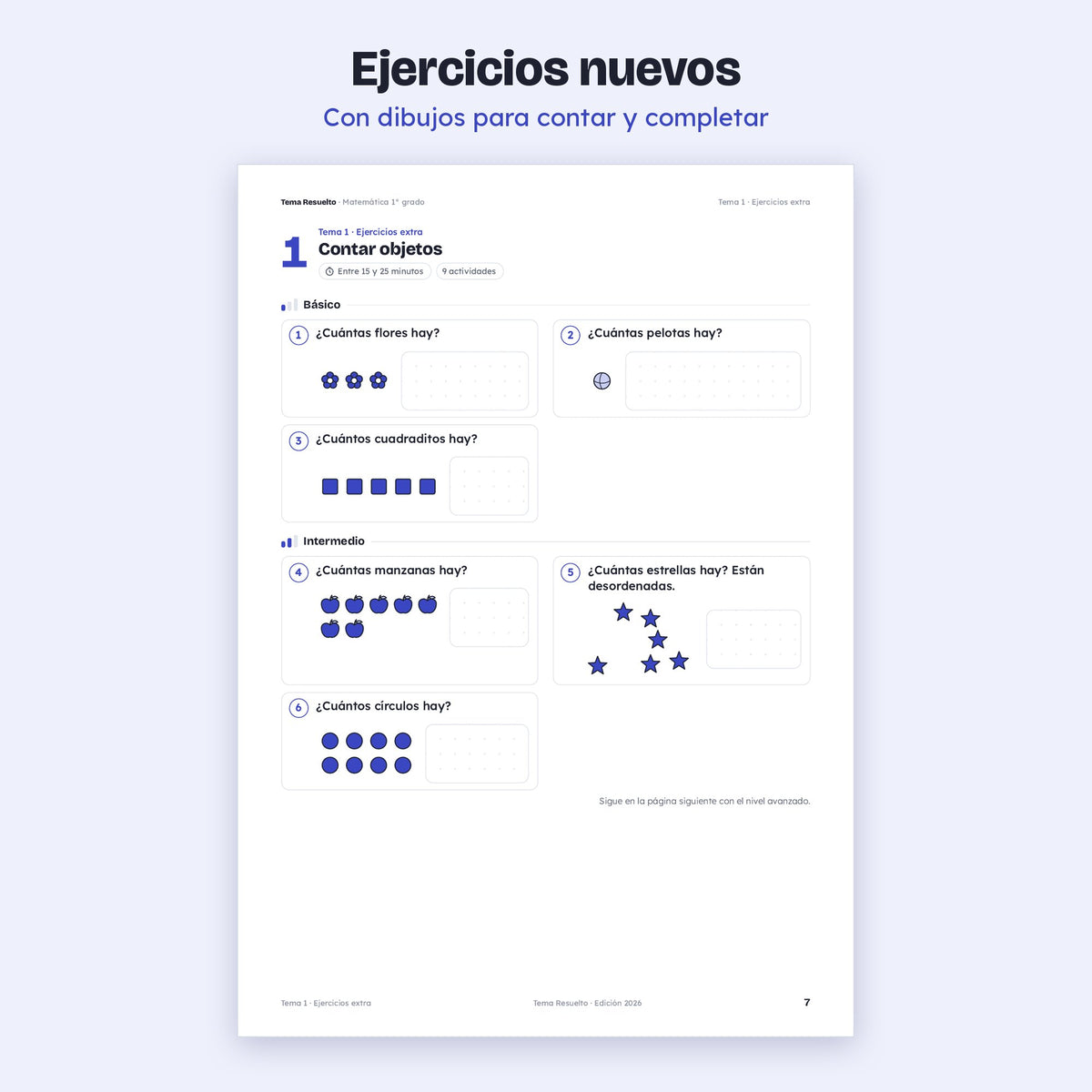 1er grado · Ejercicios extra del año