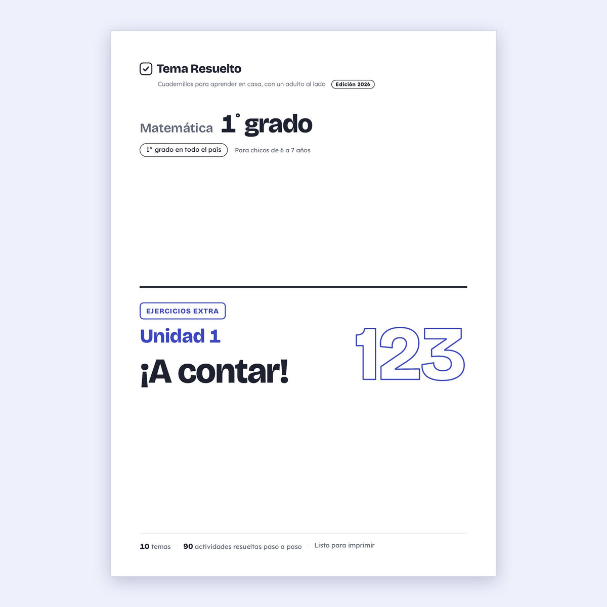 1er grado · Unidad 1: Ejercicios extra
