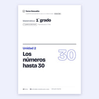1er grado · Unidad 2: Los números hasta 30