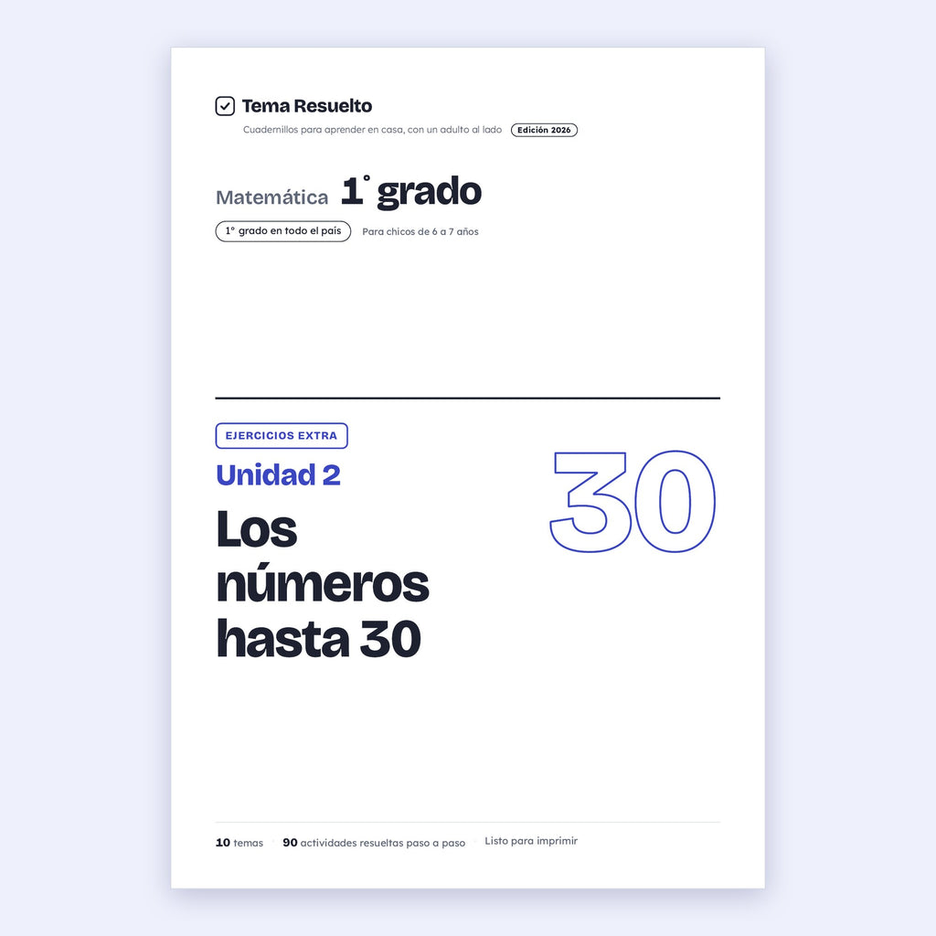 1er grado · Unidad 2: Ejercicios extra