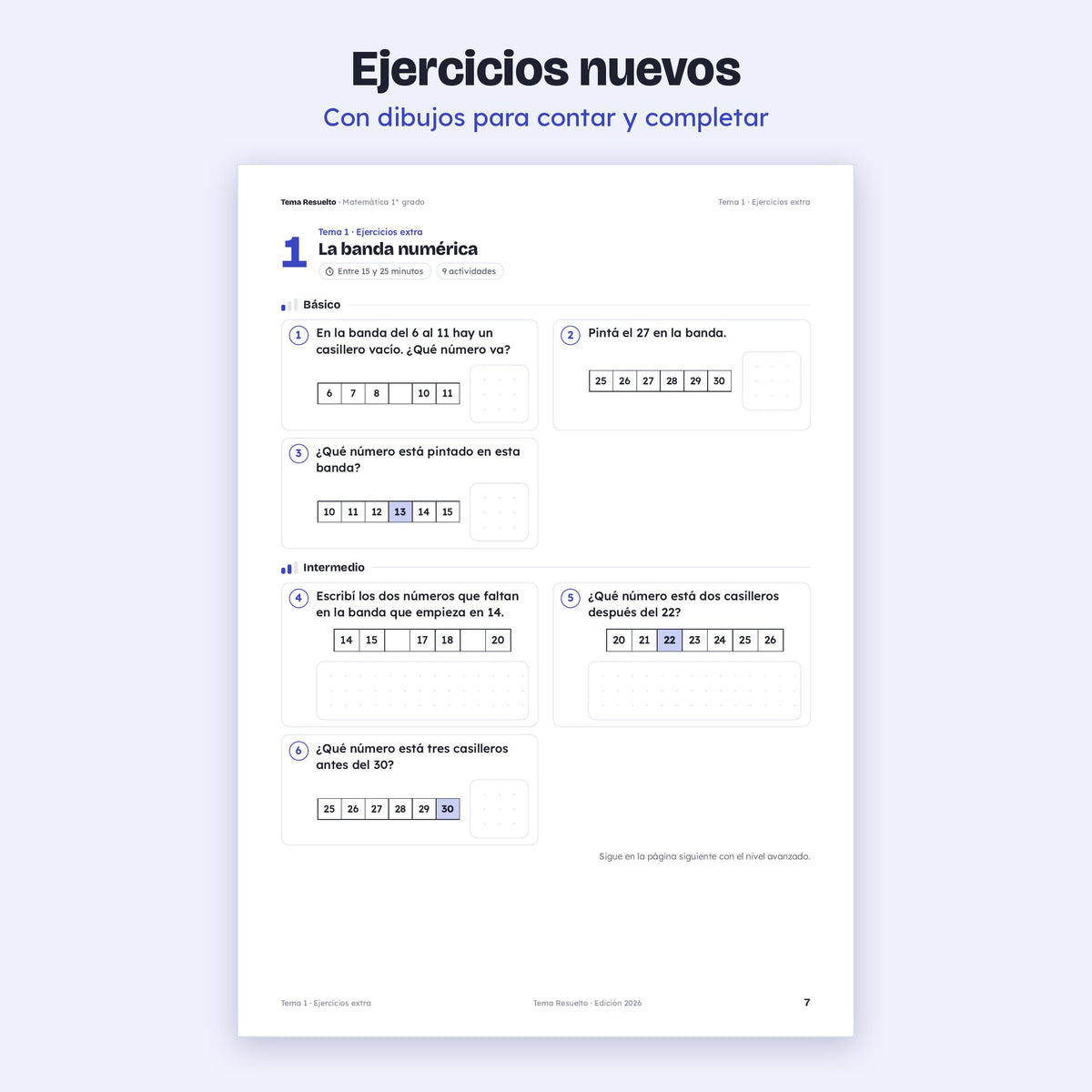1er grado · Unidad 2: Ejercicios extra