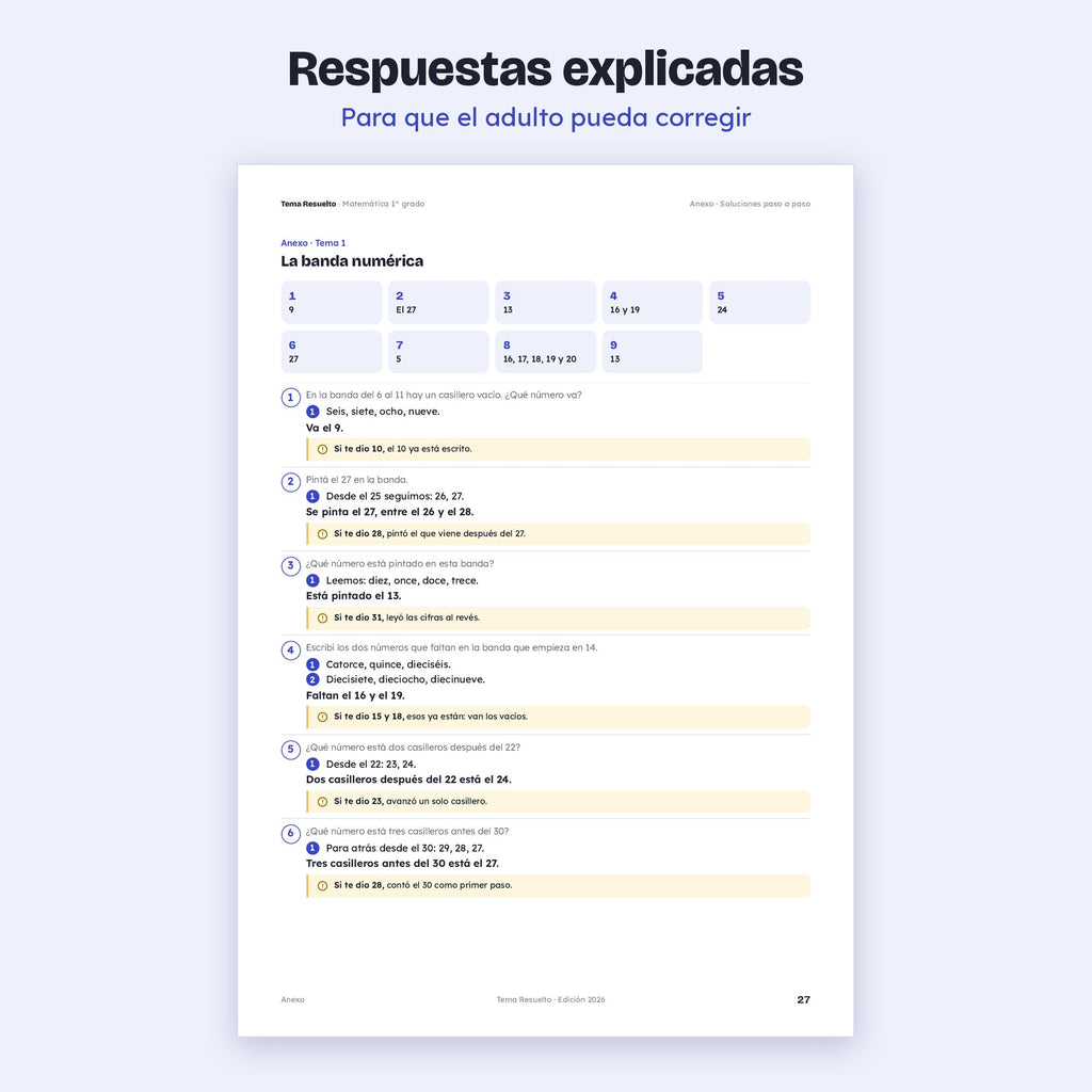 1er grado · Unidad 2: Ejercicios extra