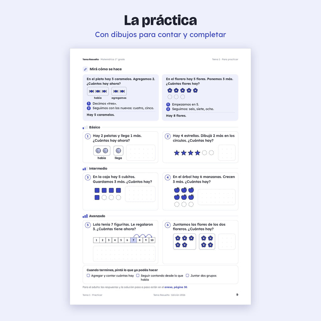 1er grado · Unidad 3: Juntamos y sacamos