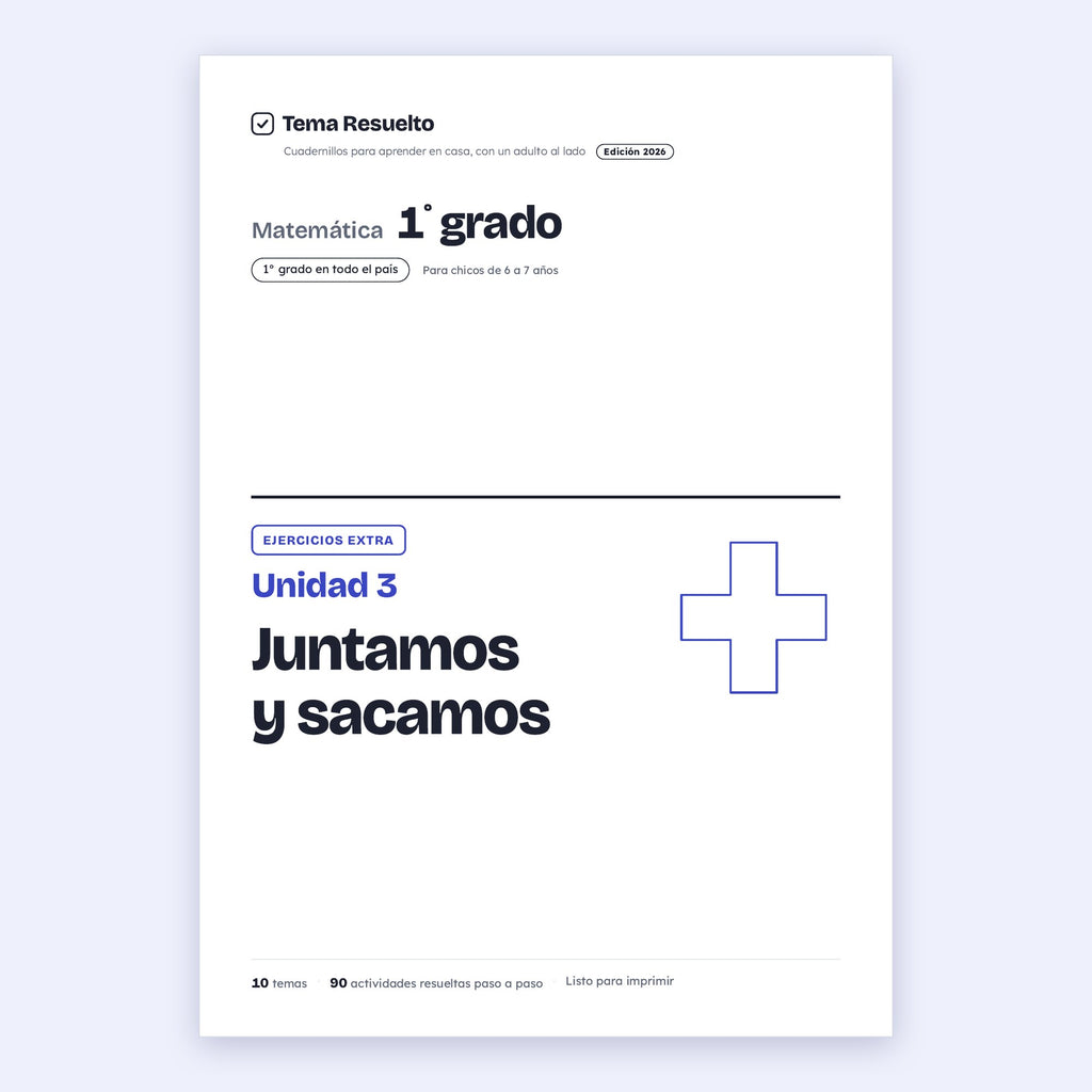 1er grado · Unidad 3: Ejercicios extra