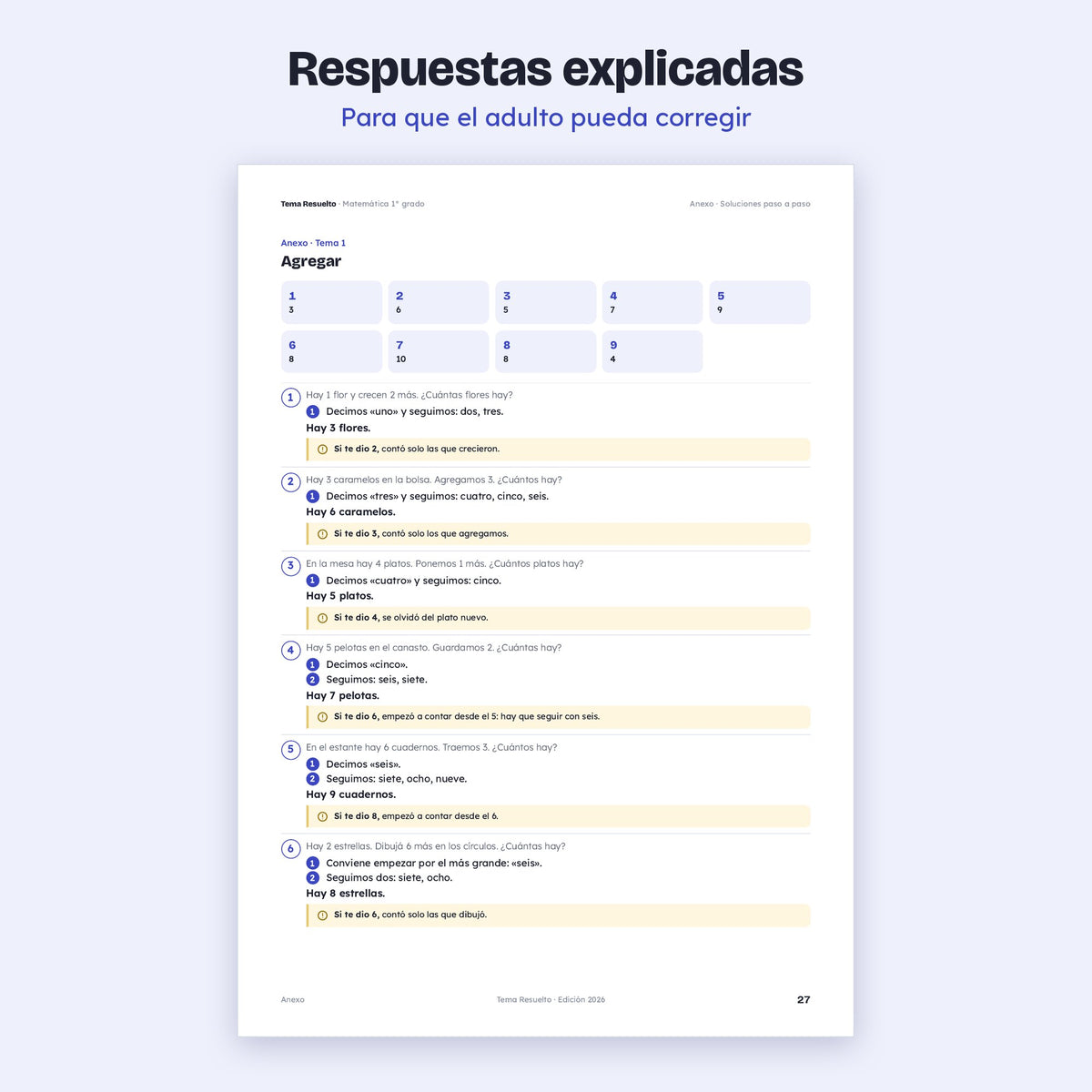1er grado · Unidad 3: Ejercicios extra