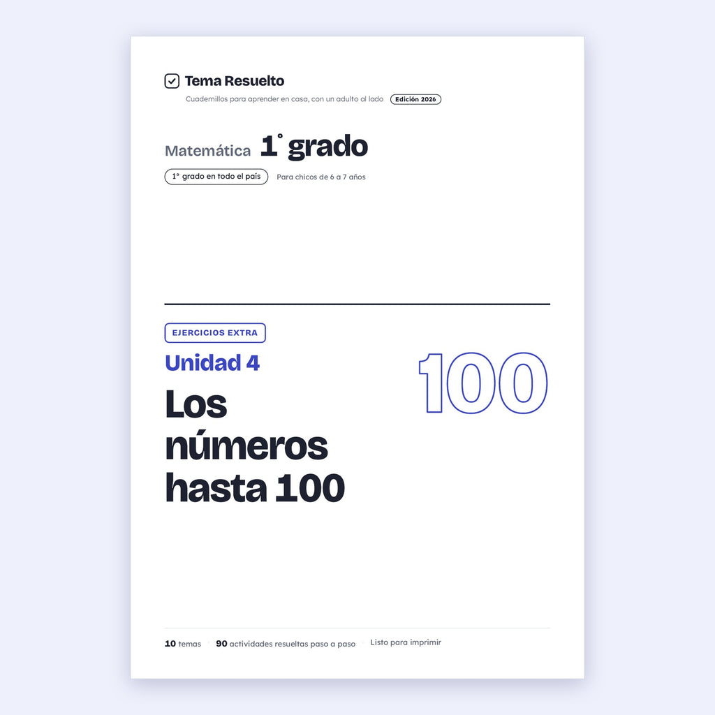 1er grado · Unidad 4: Ejercicios extra