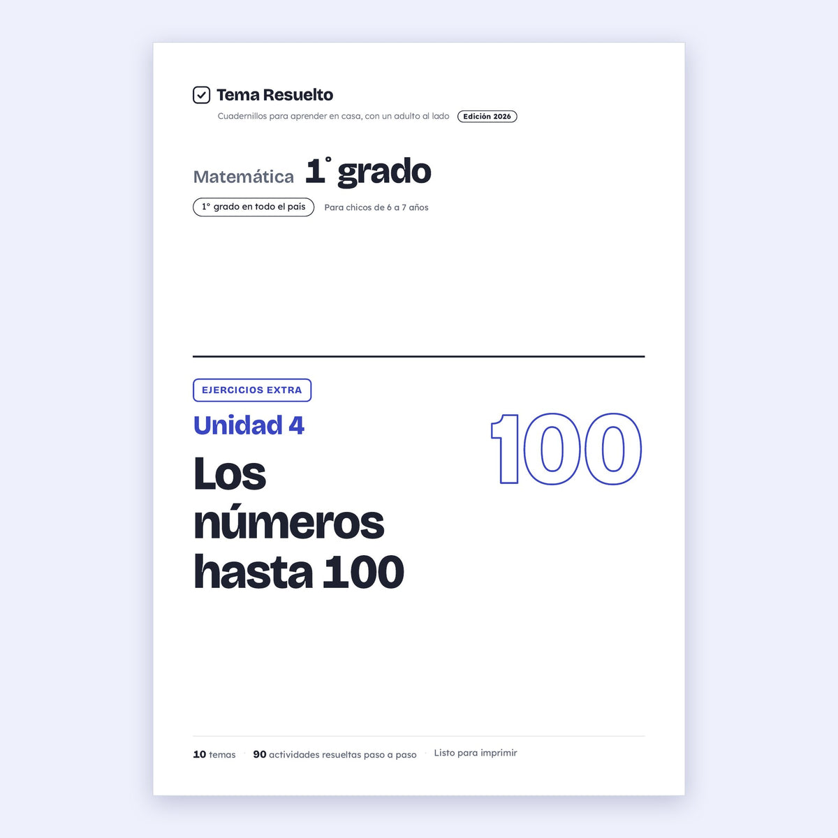 1er grado · Unidad 4: Ejercicios extra