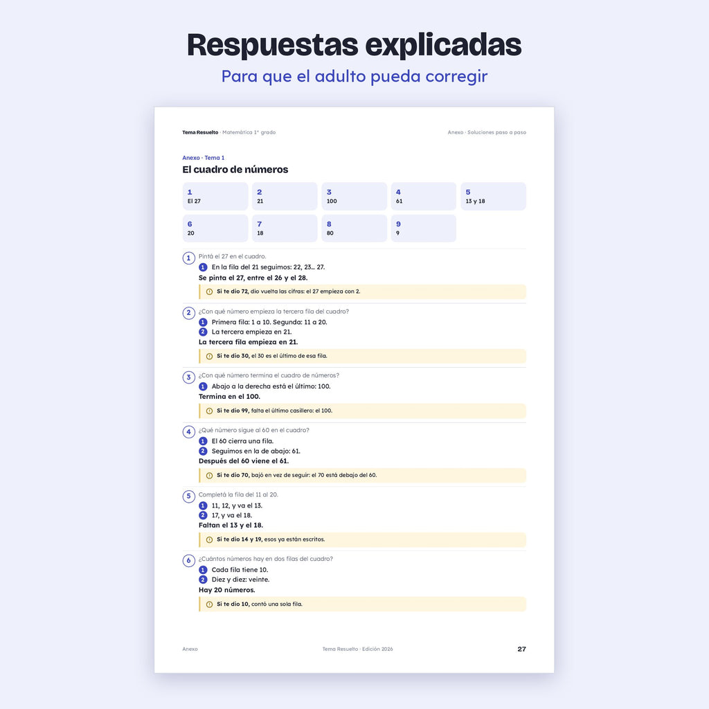 1er grado · Unidad 4: Ejercicios extra