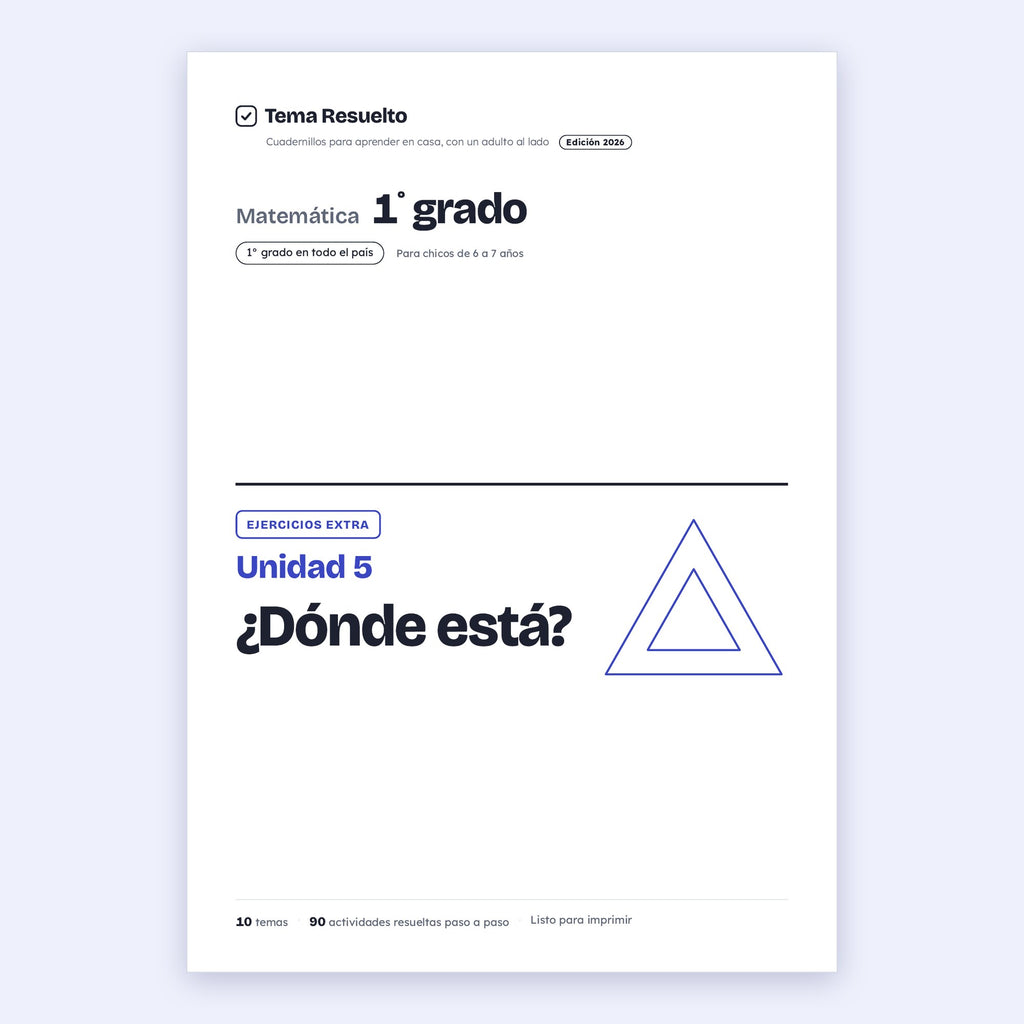 1er grado · Unidad 5: Ejercicios extra