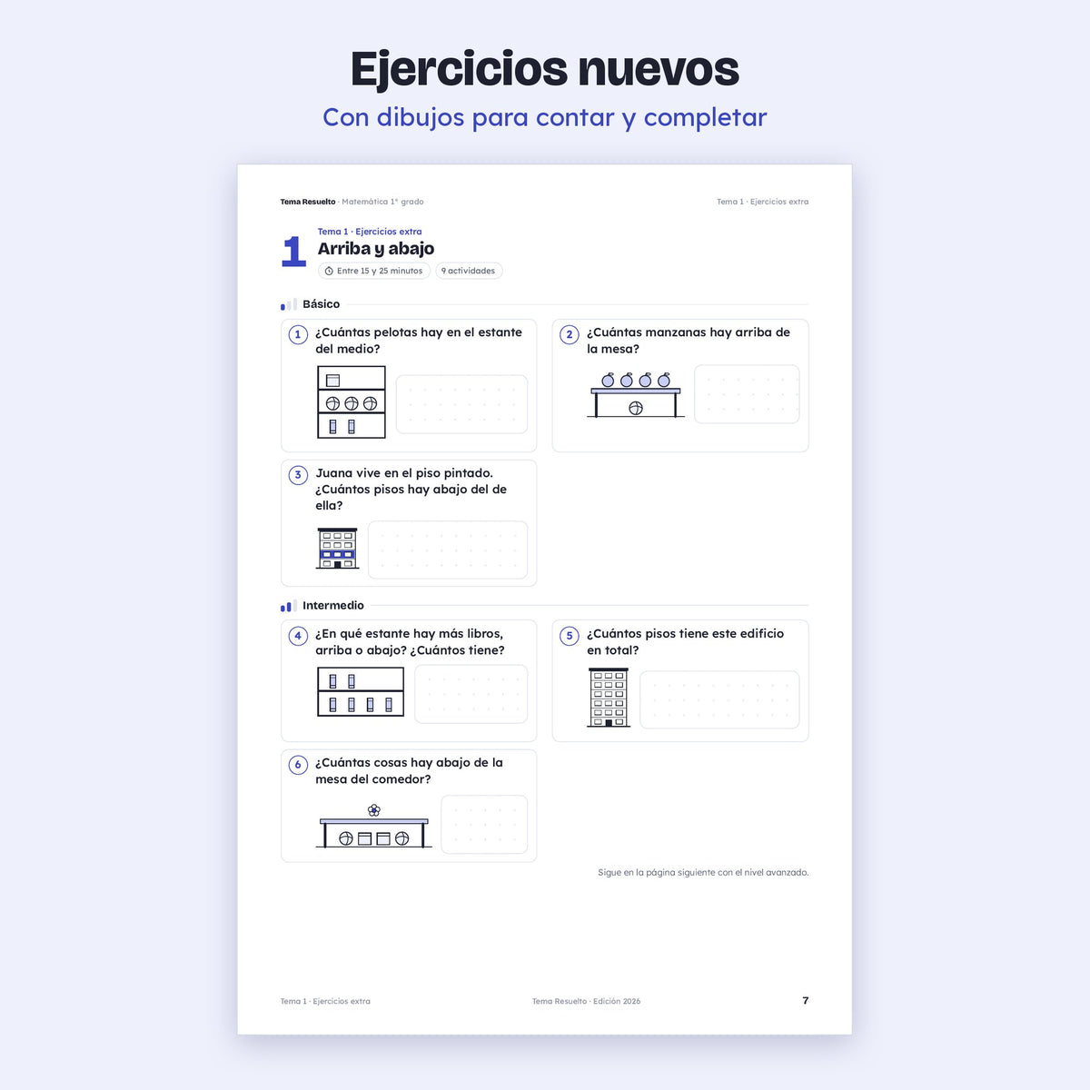 1er grado · Unidad 5: Ejercicios extra