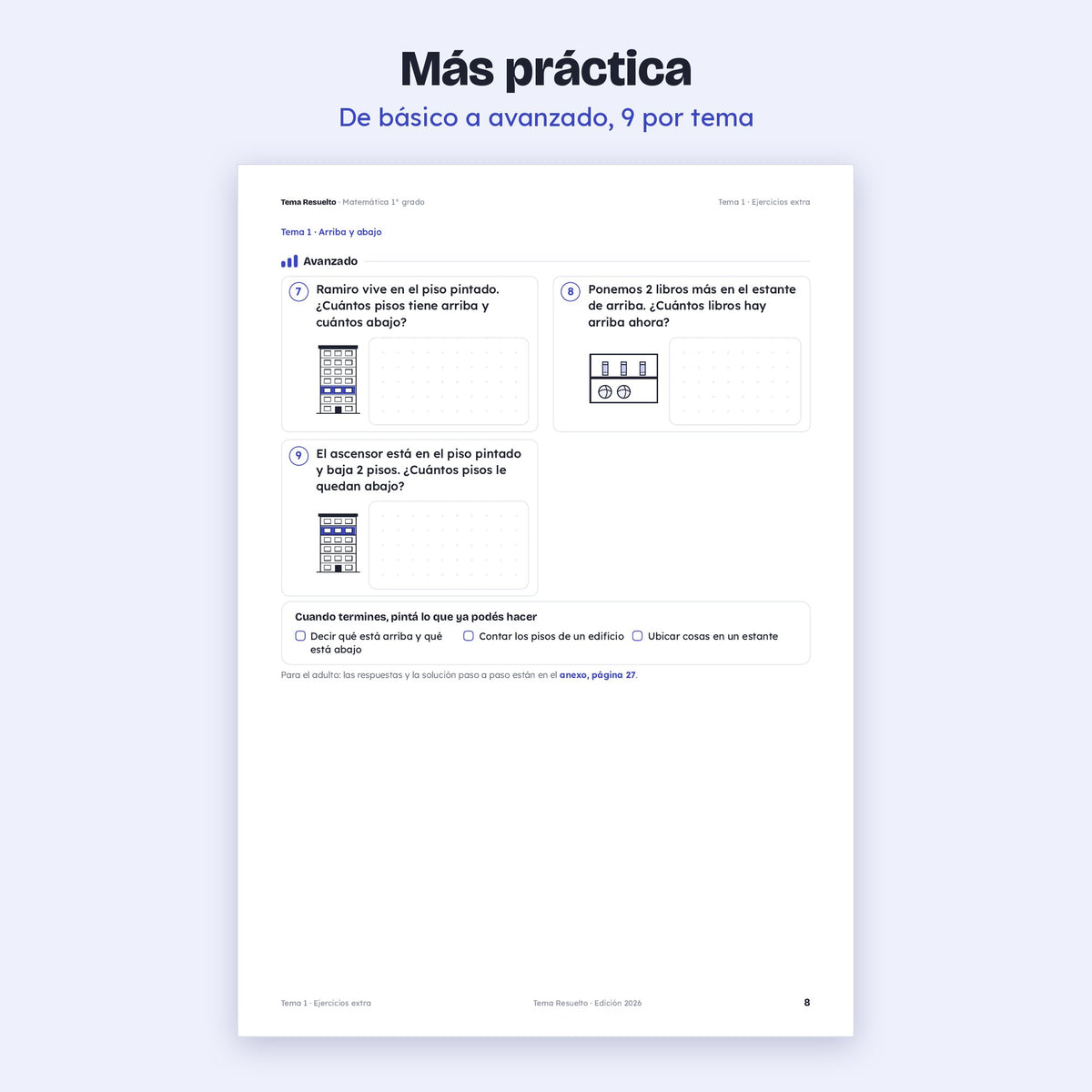 1er grado · Unidad 5: Ejercicios extra