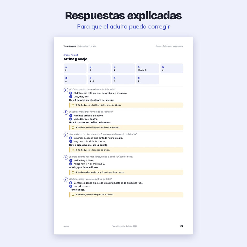 1er grado · Unidad 5: Ejercicios extra