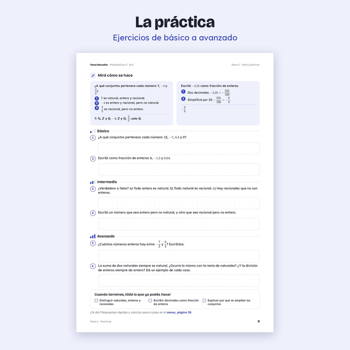 2do año (1ro CABA) · Año completo – Ejercicios de práctica