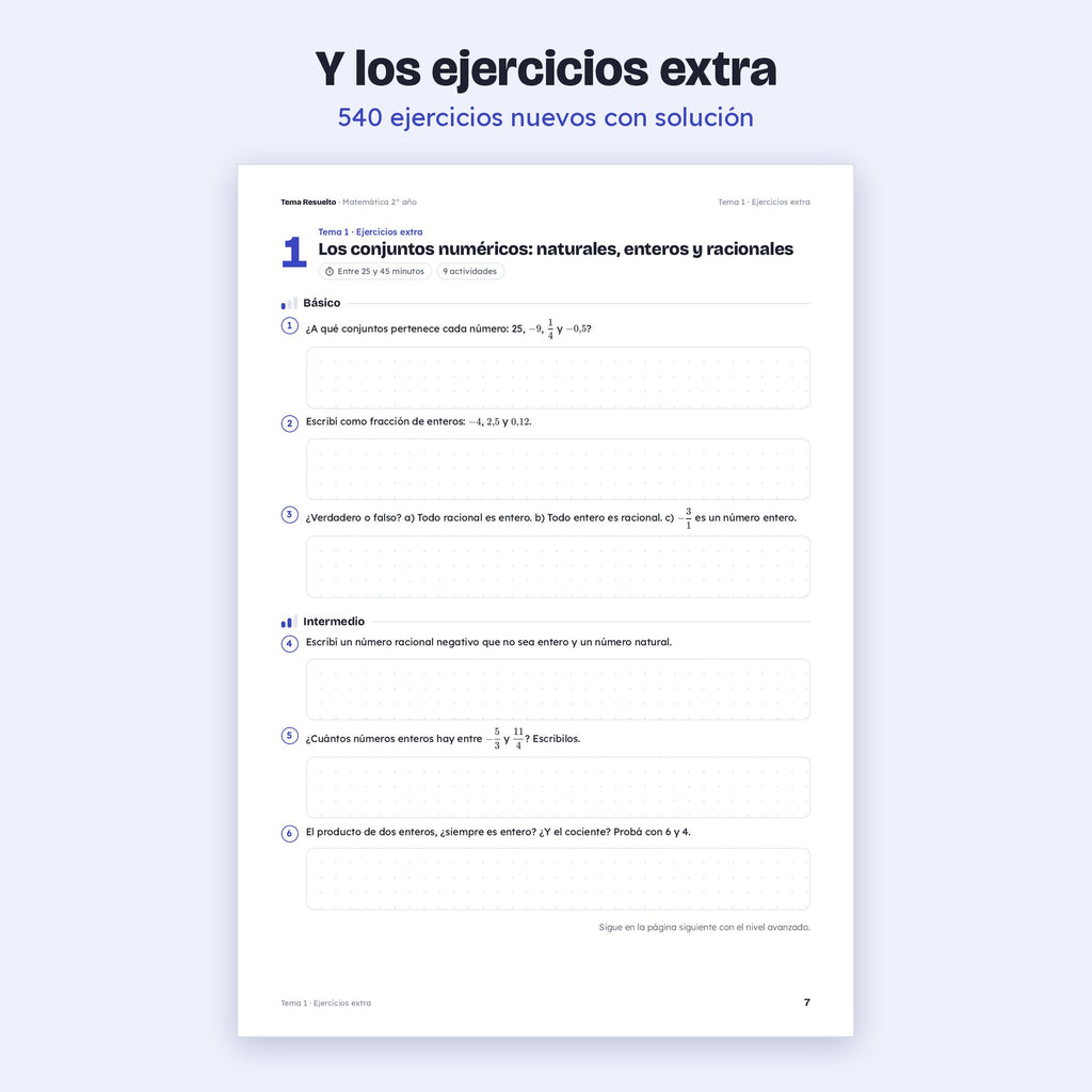 2do año (1ro CABA) · Año completo + Extras – Ejercicios extra