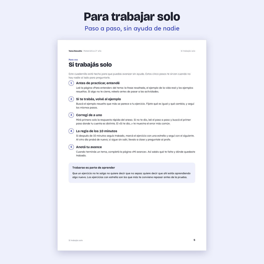 2do año (1ro CABA) · Unidad 1: Racionales – Página para trabajar solo