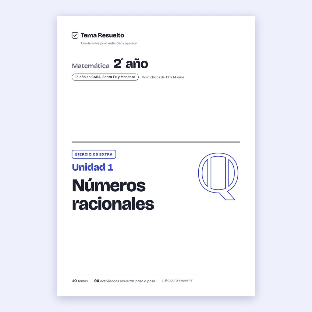 2do año (1ro CABA) · Unidad 1: Ejercicios extra – Portada