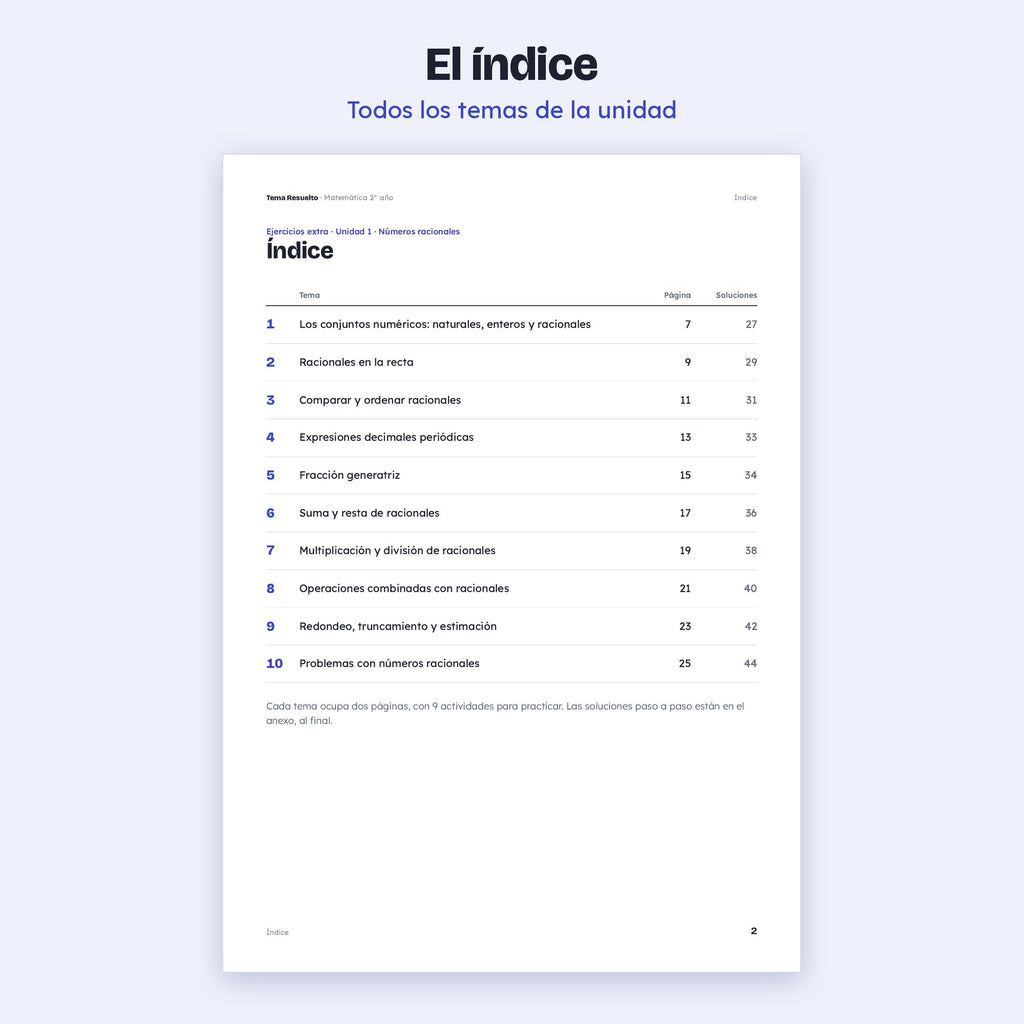 2do año (1ro CABA) · Unidad 1: Ejercicios extra – Índice