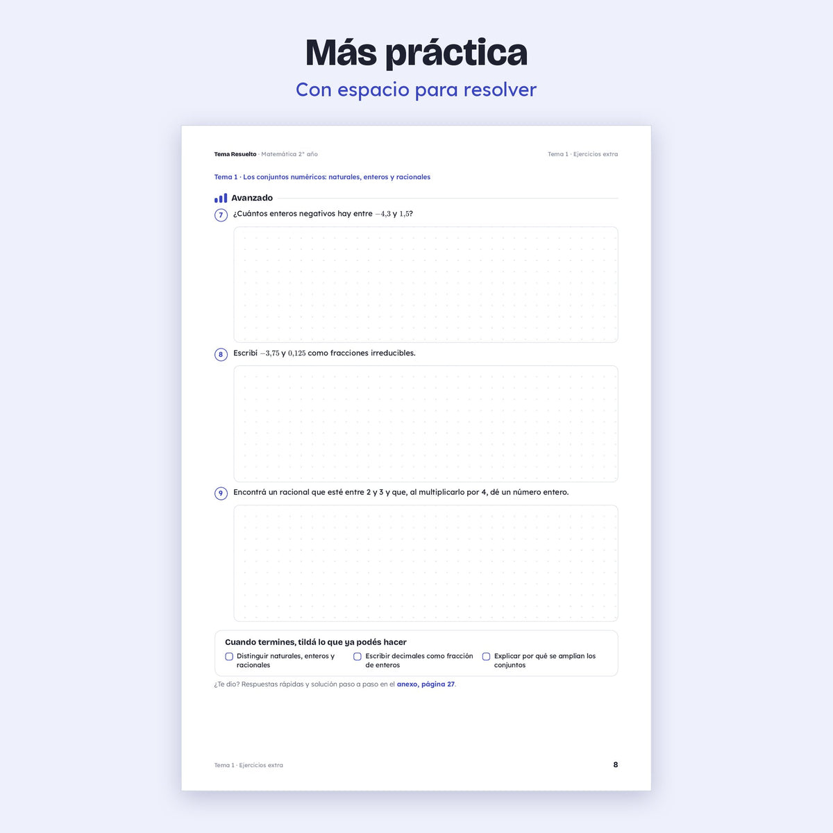 2do año (1ro CABA) · Unidad 1: Ejercicios extra – Más ejercicios de práctica