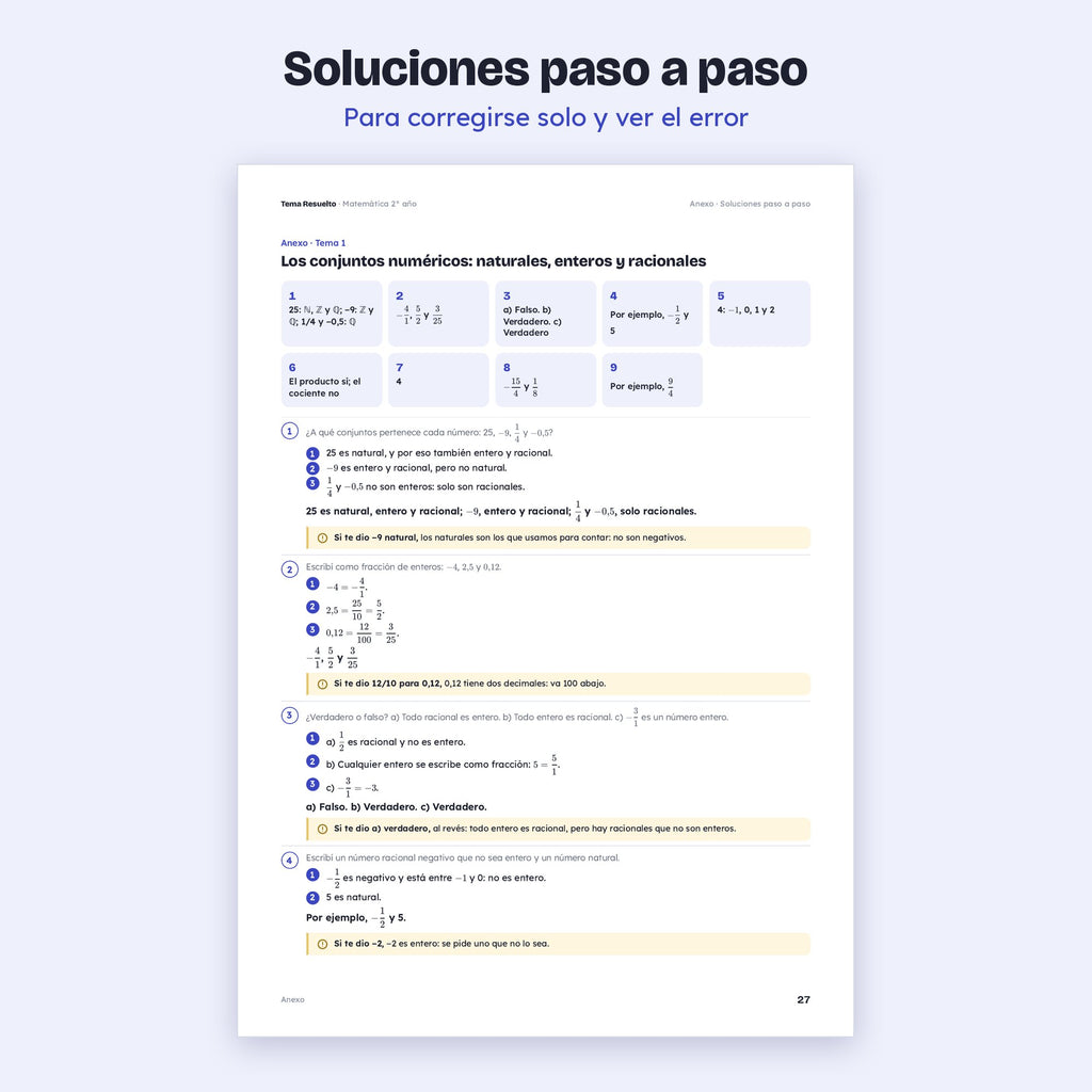 2do año (1ro CABA) · Unidad 1: Ejercicios extra – Soluciones paso a paso
