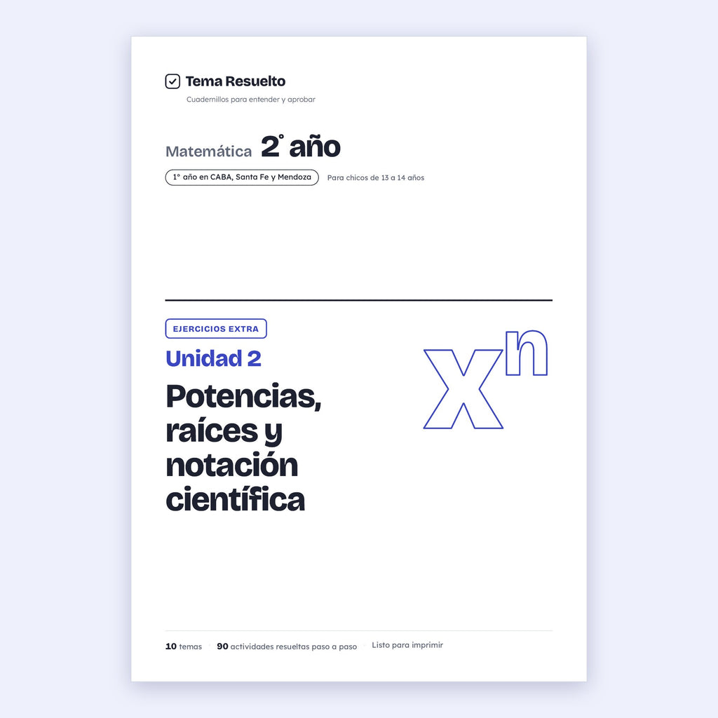 2do año (1ro CABA) · Unidad 2: Ejercicios extra – Portada