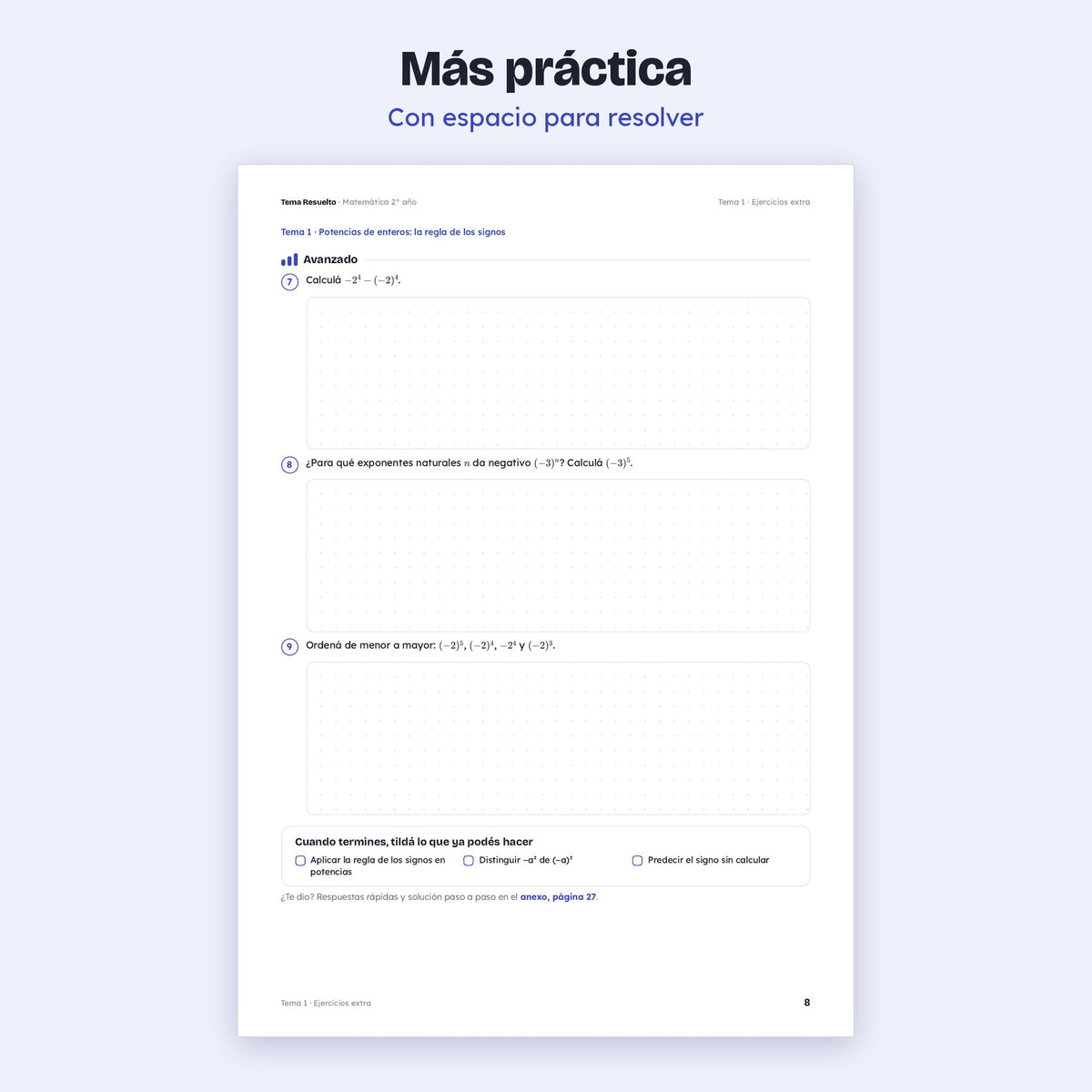 2do año (1ro CABA) · Unidad 2: Ejercicios extra – Más ejercicios de práctica