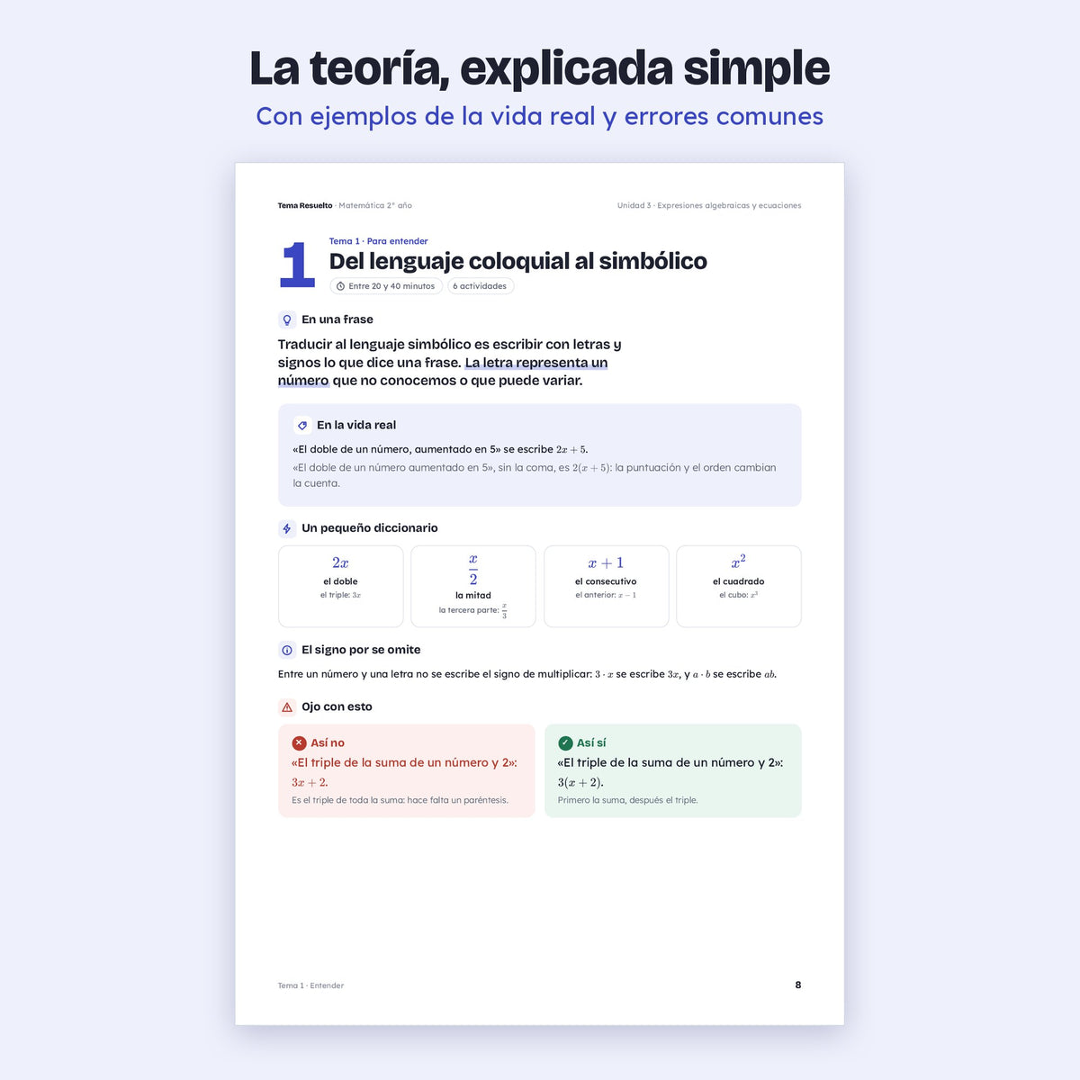 2do año (1ro CABA) · Unidad 3: Ecuaciones – Teoría explicada paso a paso