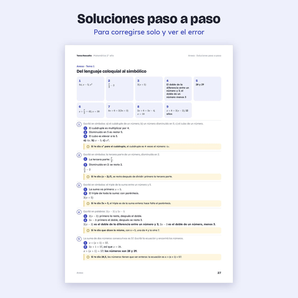 2do año (1ro CABA) · Unidad 3: Ejercicios extra – Soluciones paso a paso