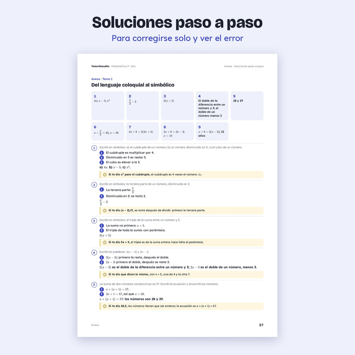 2do año (1ro CABA) · Unidad 3: Ejercicios extra – Soluciones paso a paso