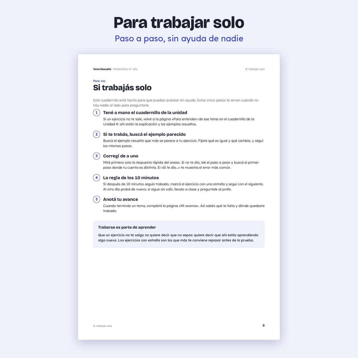 2do año (1ro CABA) · Unidad 4: Ejercicios extra – Página para trabajar solo