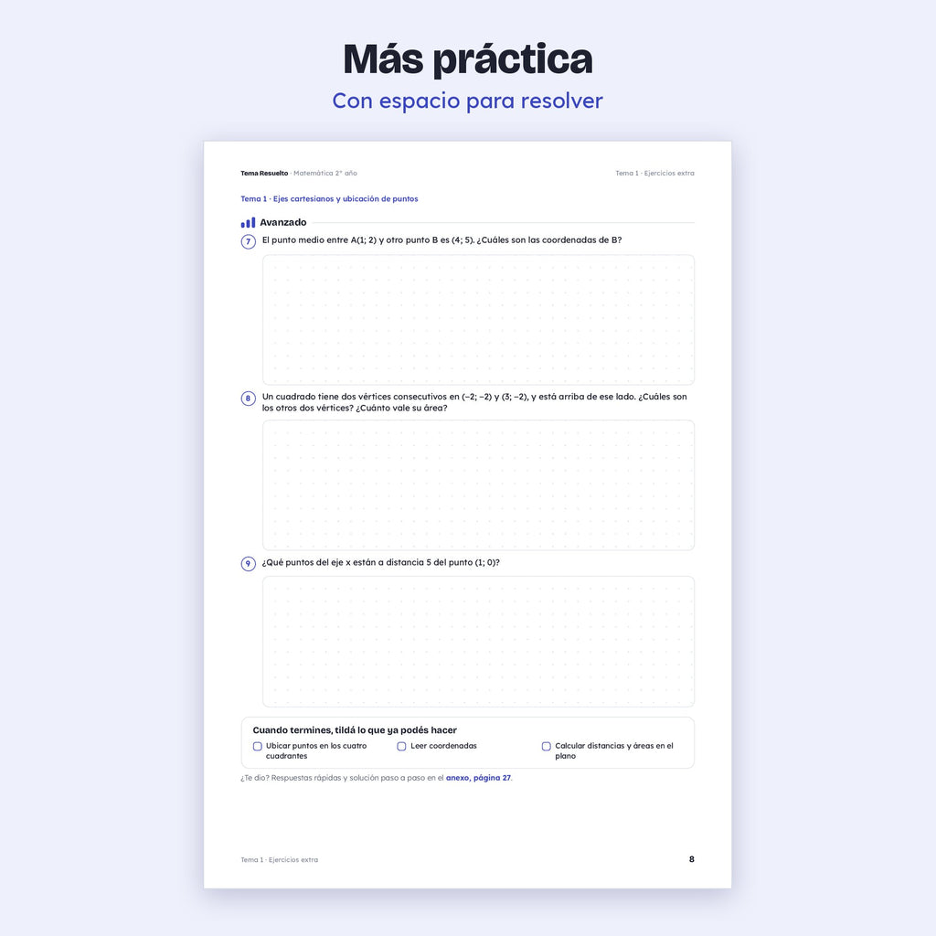 2do año (1ro CABA) · Unidad 4: Ejercicios extra – Más ejercicios de práctica
