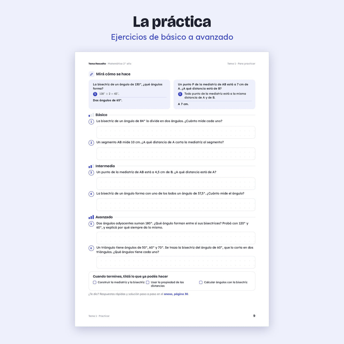 2do año (1ro CABA) · Unidad 5: Geometría y Pitágoras – Ejercicios de práctica