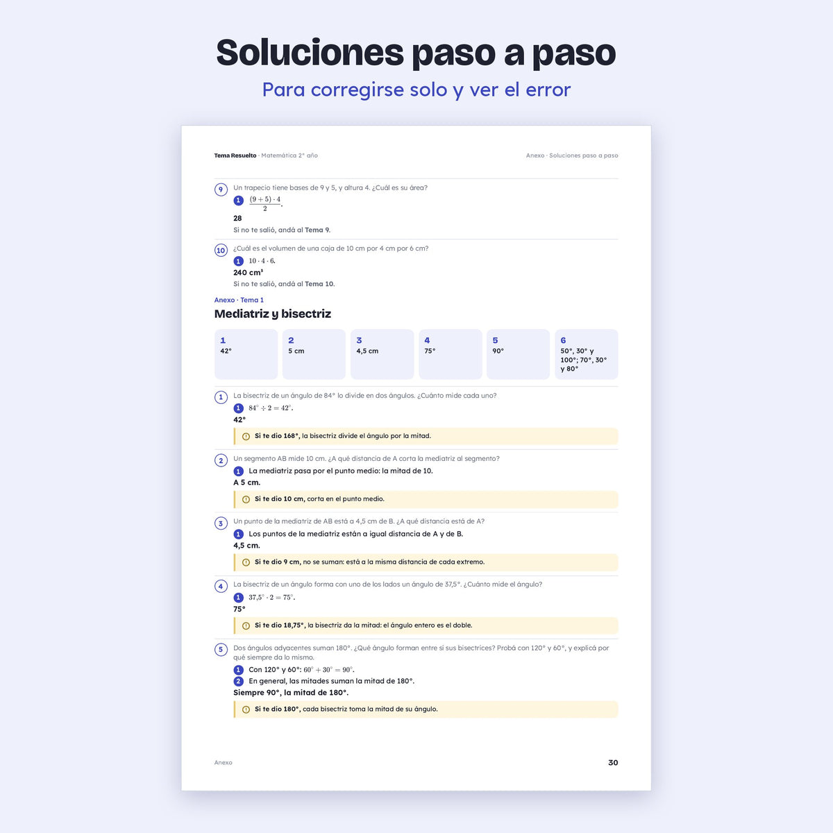 2do año (1ro CABA) · Unidad 5: Geometría y Pitágoras – Soluciones paso a paso