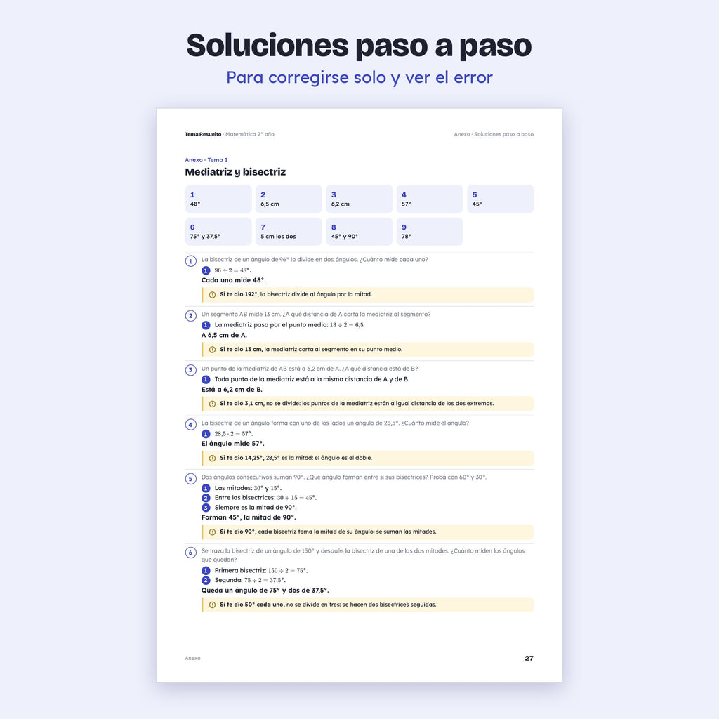 2do año (1ro CABA) · Unidad 5: Ejercicios extra – Soluciones paso a paso