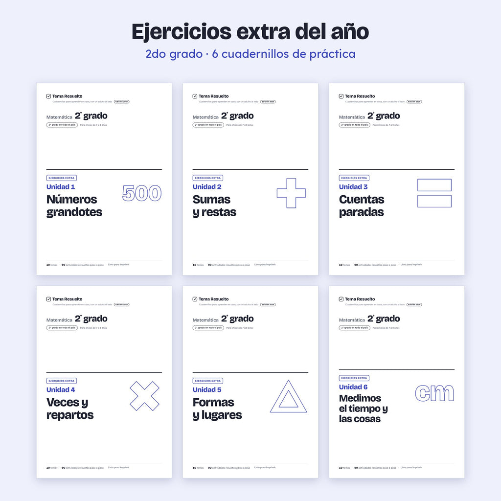 2do grado · Ejercicios extra del año