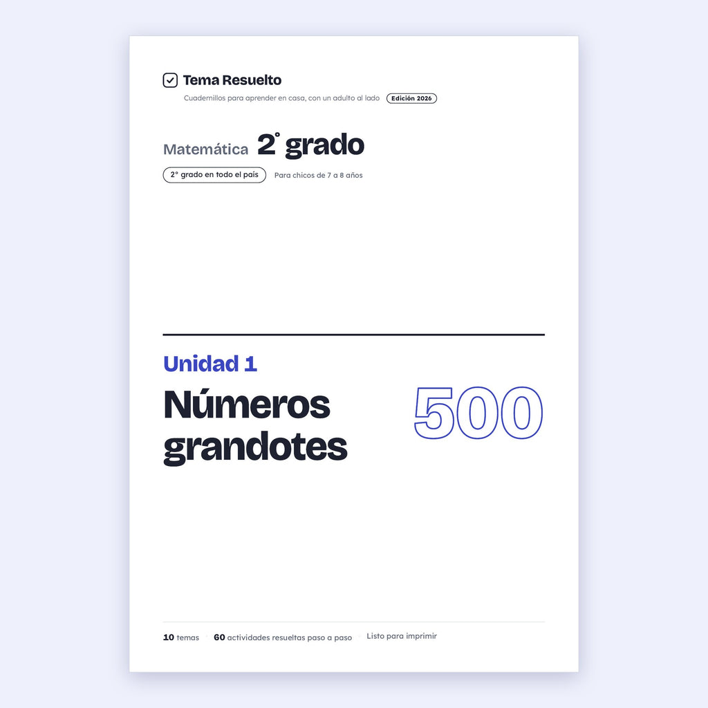 2do grado · Unidad 1: Números hasta 1.000