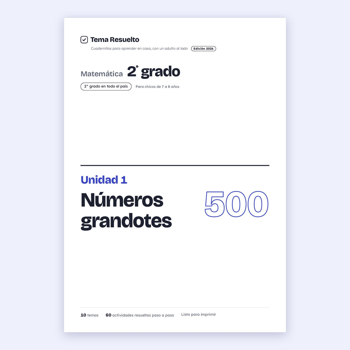 2do grado · Unidad 1: Números hasta 1.000