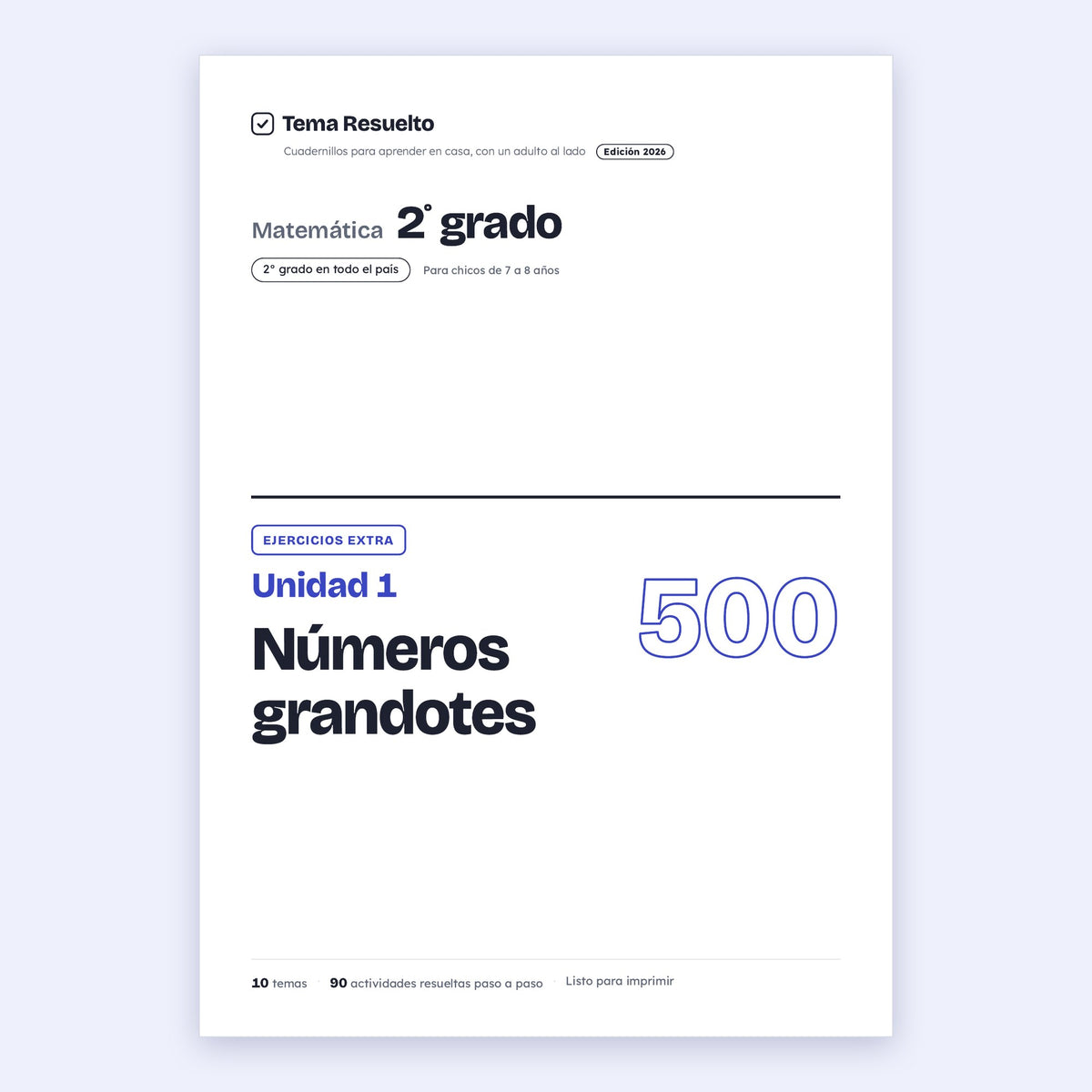2do grado · Unidad 1: Ejercicios extra