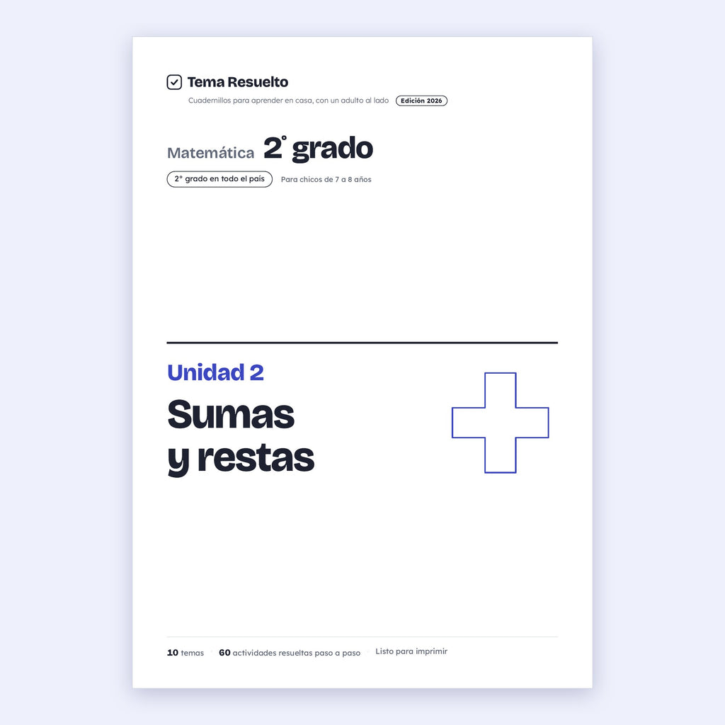 2do grado · Unidad 2: Sumas y restas