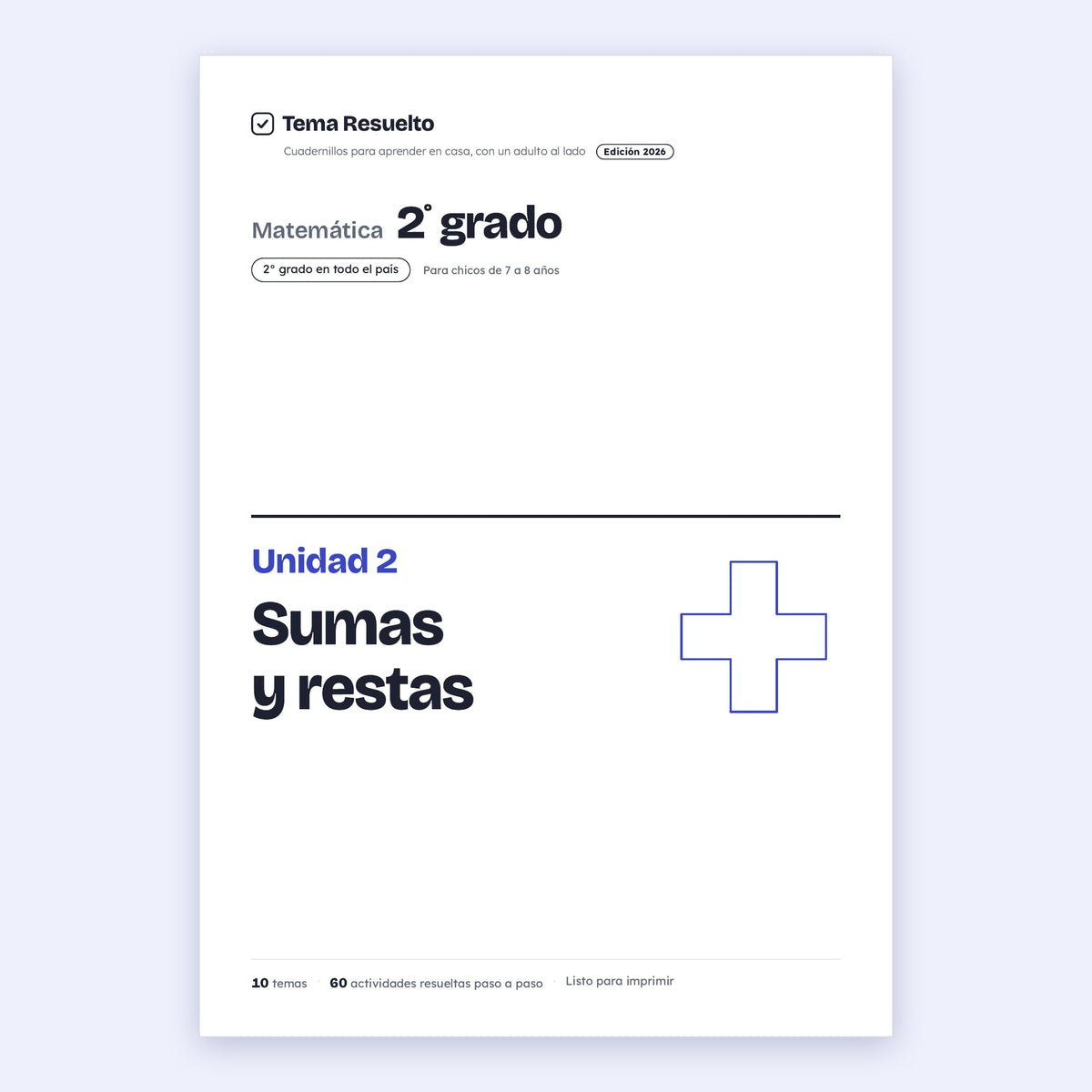 2do grado · Unidad 2: Sumas y restas