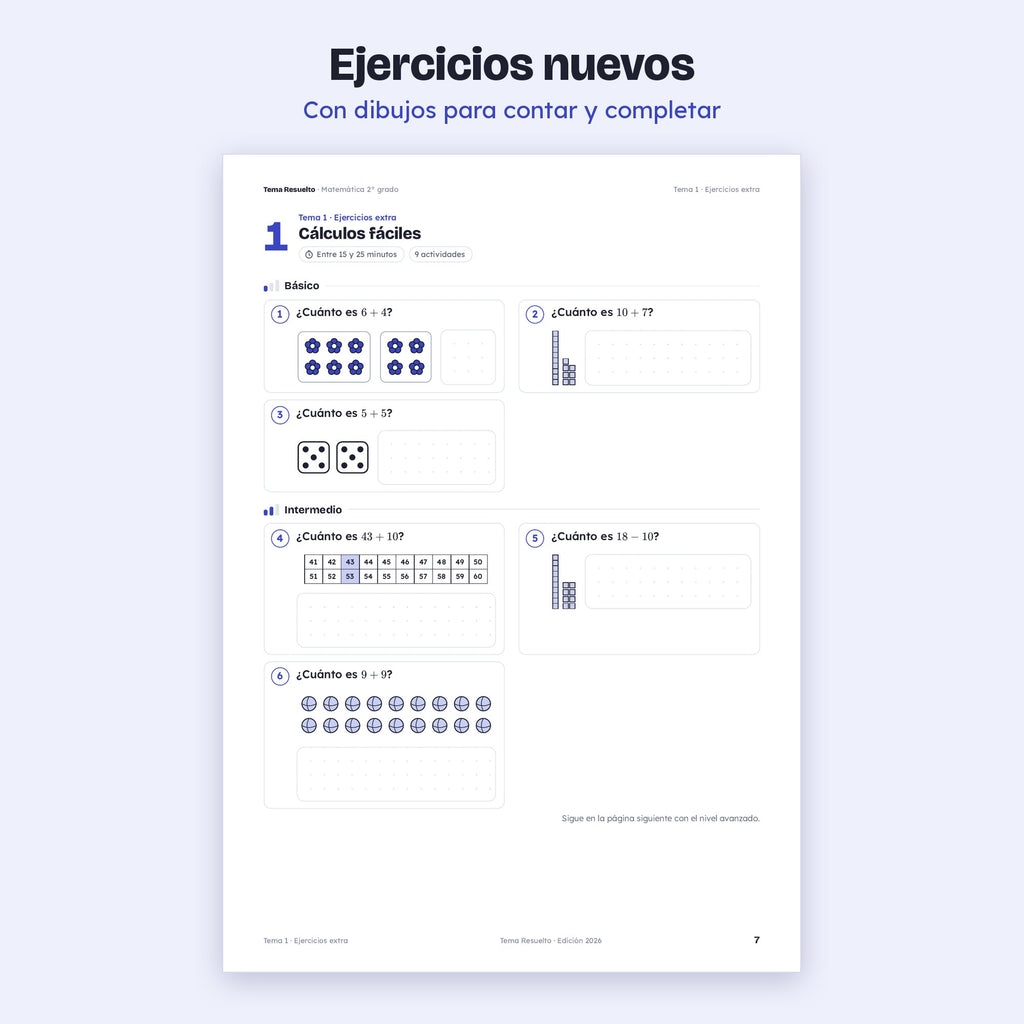 2do grado · Unidad 2: Ejercicios extra