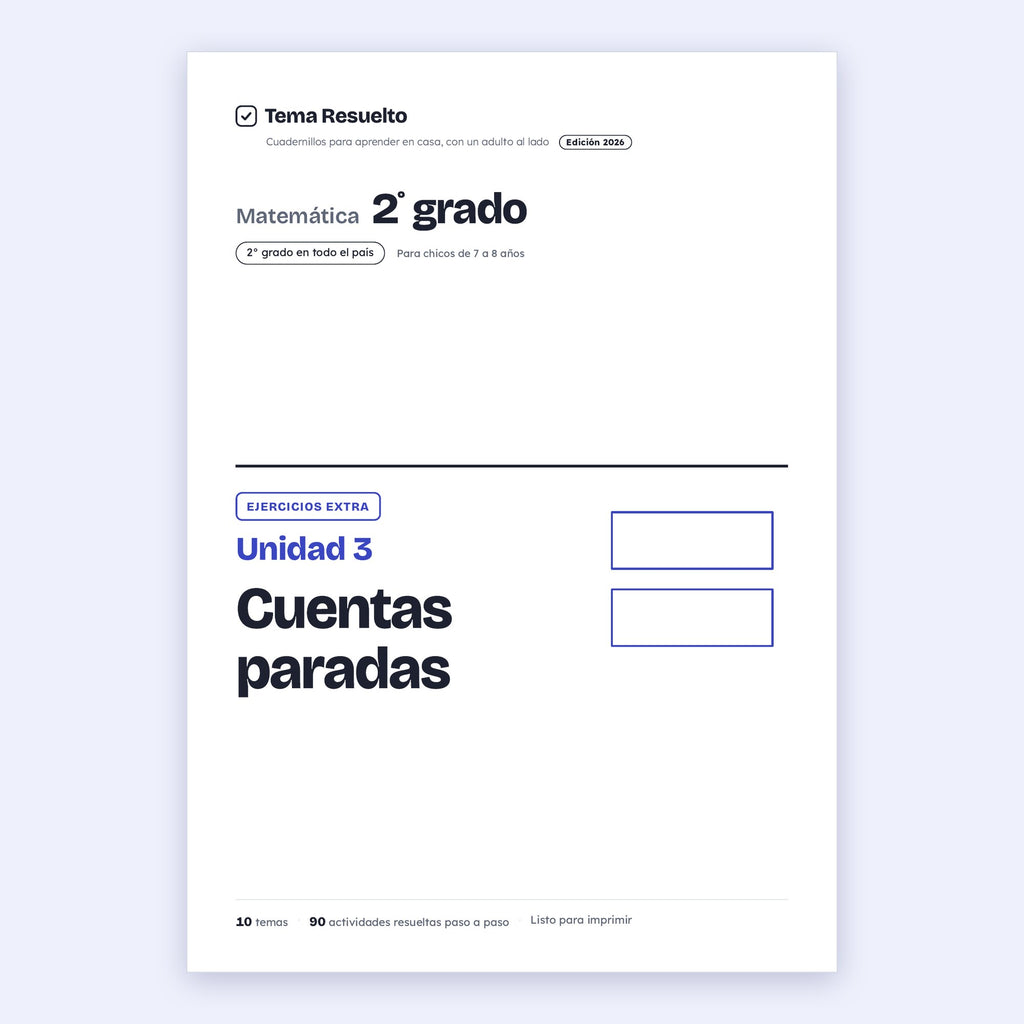 2do grado · Unidad 3: Ejercicios extra
